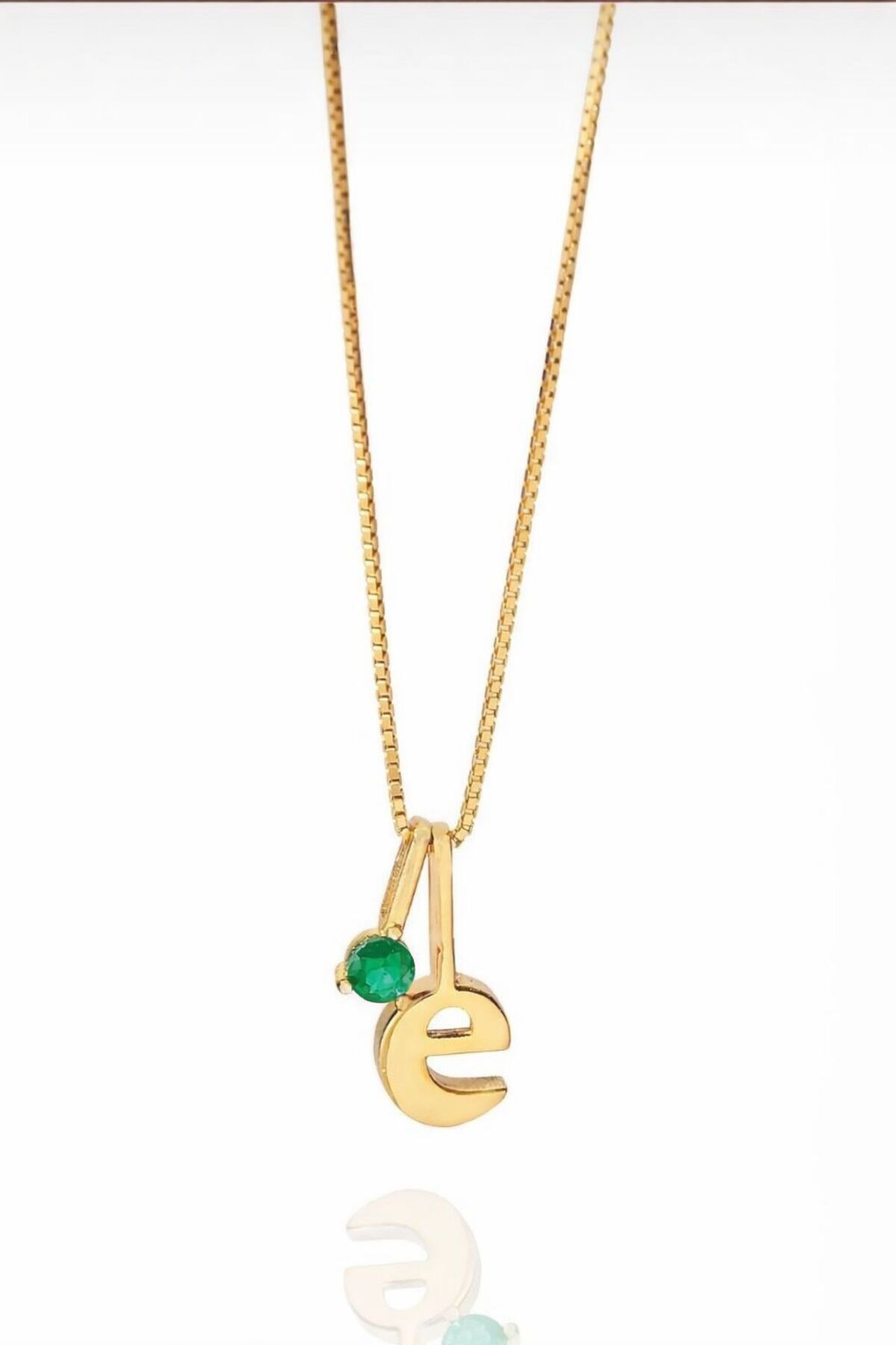 sirius jewelry 925 Gümüş | Işıltılı Doğum Taşlı Harf Kolye görsel 3