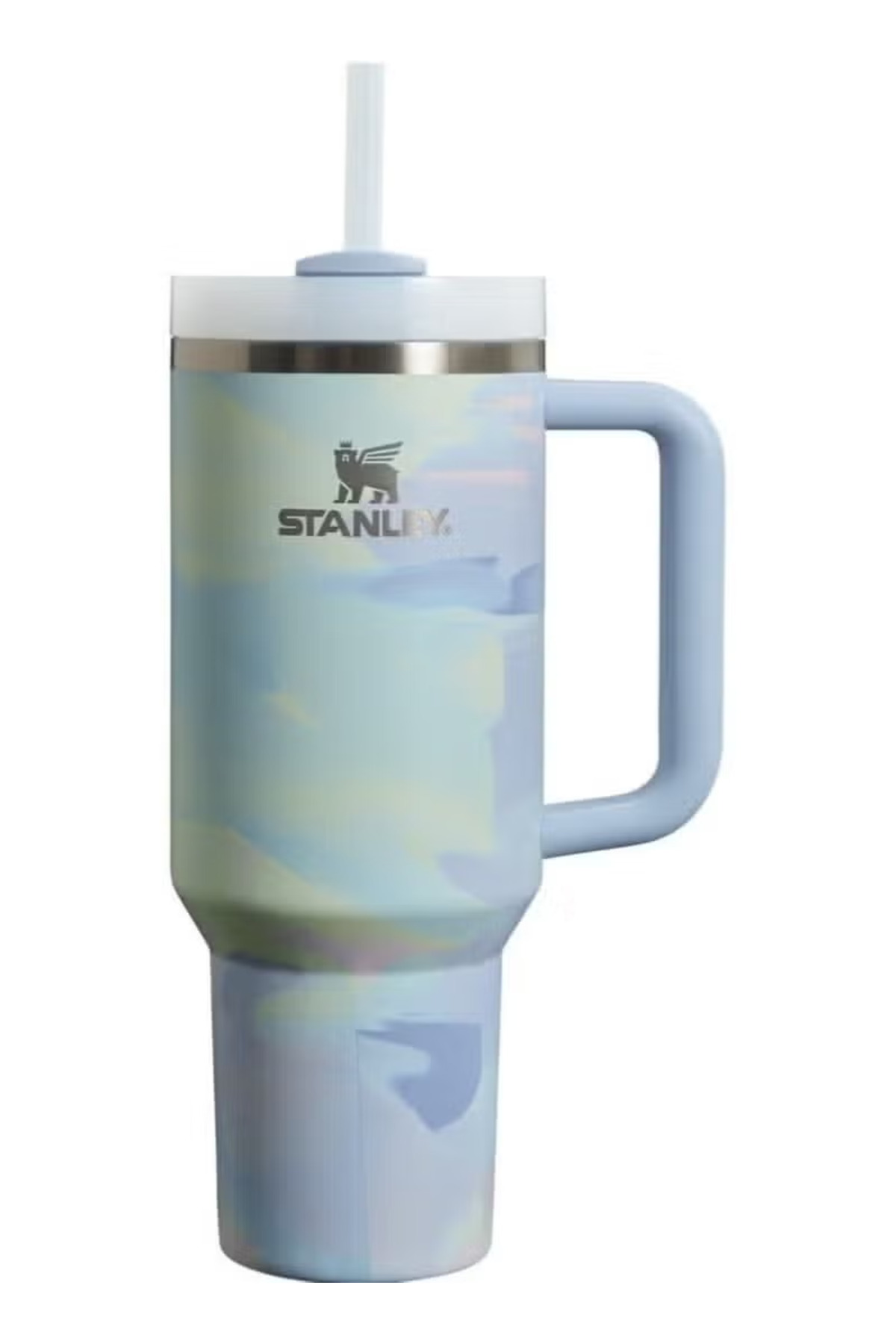 1.8 Liter Thermal Insulated Stanley Cup - Brushstroke Design Travel Mug with Lid and Straw