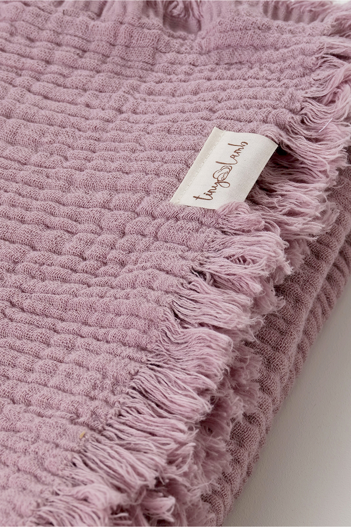 tinylamb Brighton 90x100cm Organik 4 Katlı Mürdüm Renk Müslin Battaniye %100 Pamuk Müslin fotoğrafı 3 (önizleme)