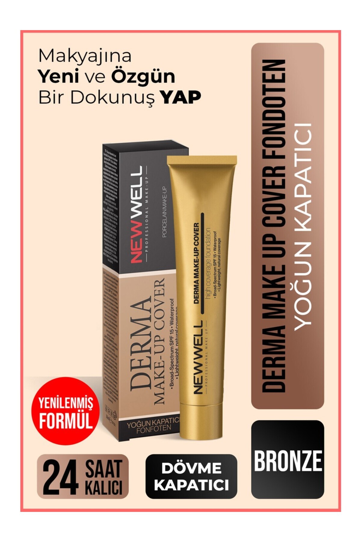 New Well Derma Cover Fondöten Make Up Yoğun Kapatıcı 02 Bronze 30 ml Yorumları