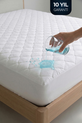 Nart Home Yatak Alezi Pamuklu Kapitone Fitted Full Kenar Sıvı Geçirmez Yatak ...