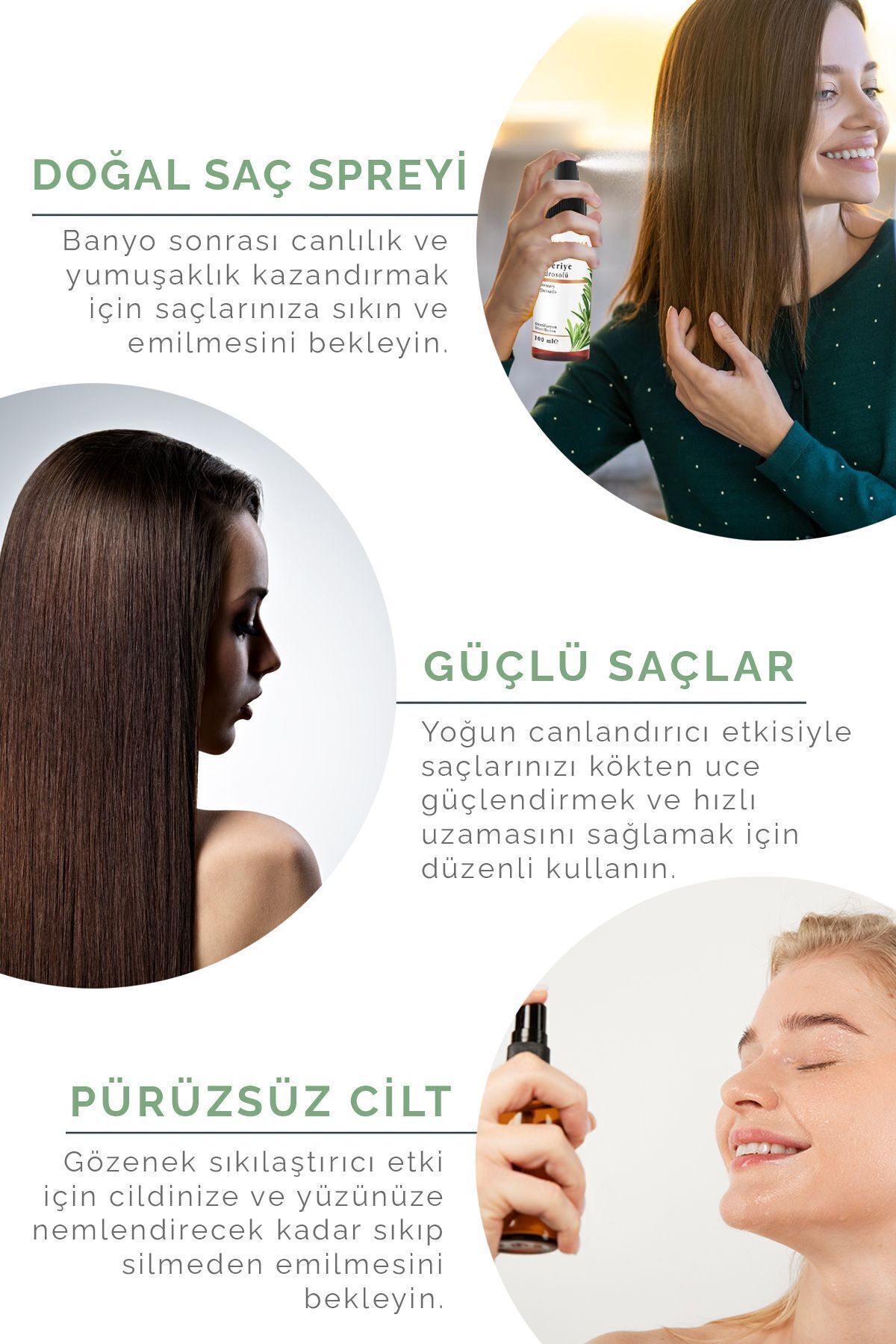 Onka Farma Biberiye Mayası -suyu- Güçlendirici Saç Toniği Hidrosolü Hızlı Saç Uzama Dökülme Karşıtı — HD006 — تصویر 5 از 7