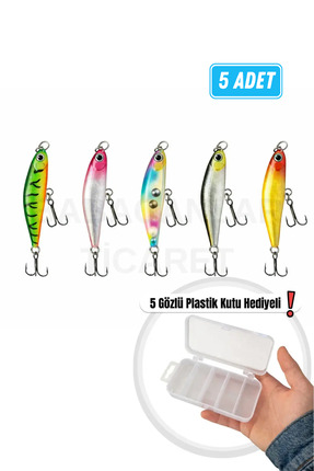 Arkhelais Rapala 5,5 cm 4,5 gr Yapay Balık Yemi 5’li Paket – Spin ve Kıyı Atı...