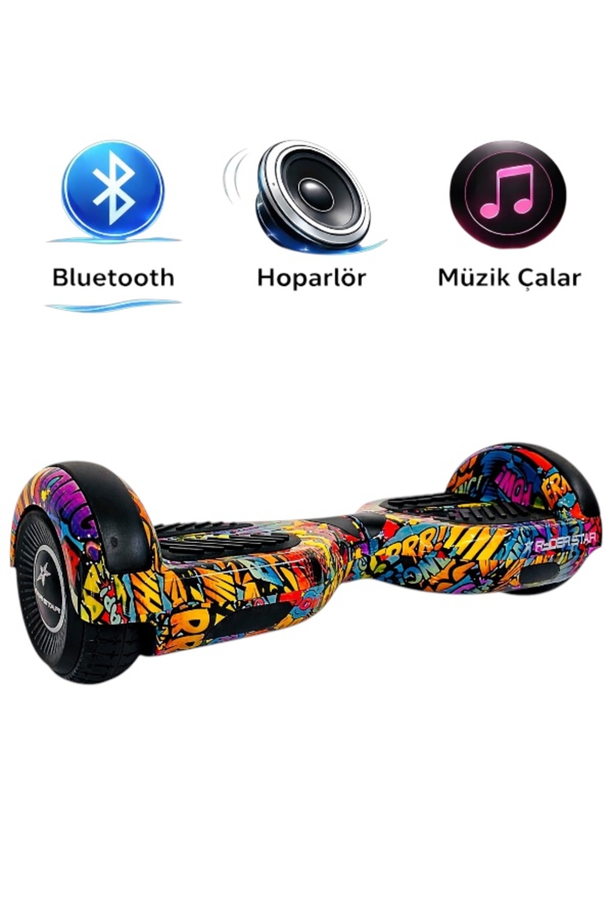 RYDER STAR Elektrikli Kaykay Hoverboard 6.5 Inch Bluetooth