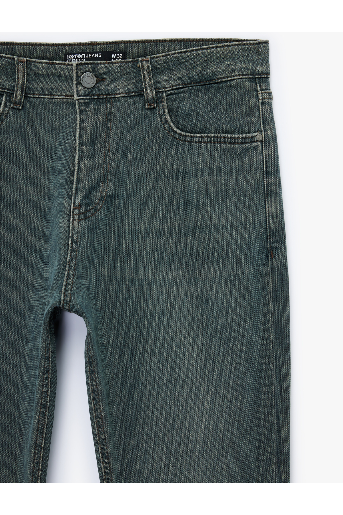 Koton Normal Bel Pamuklu Slim Fit Jean Pantolon - Brad Jean görsel 7