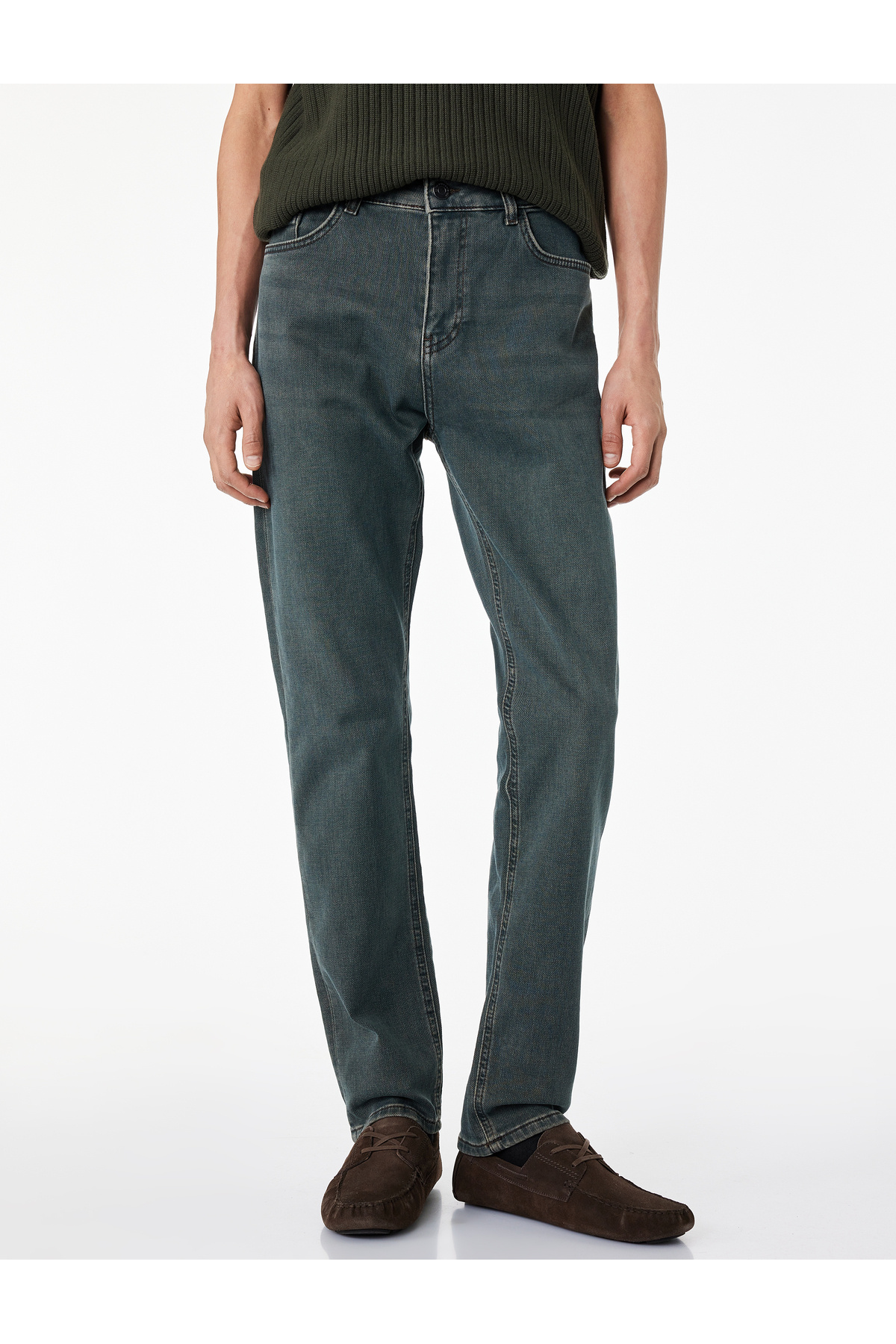 Koton Normal Bel Pamuklu Slim Fit Jean Pantolon - Brad Jean görsel 3