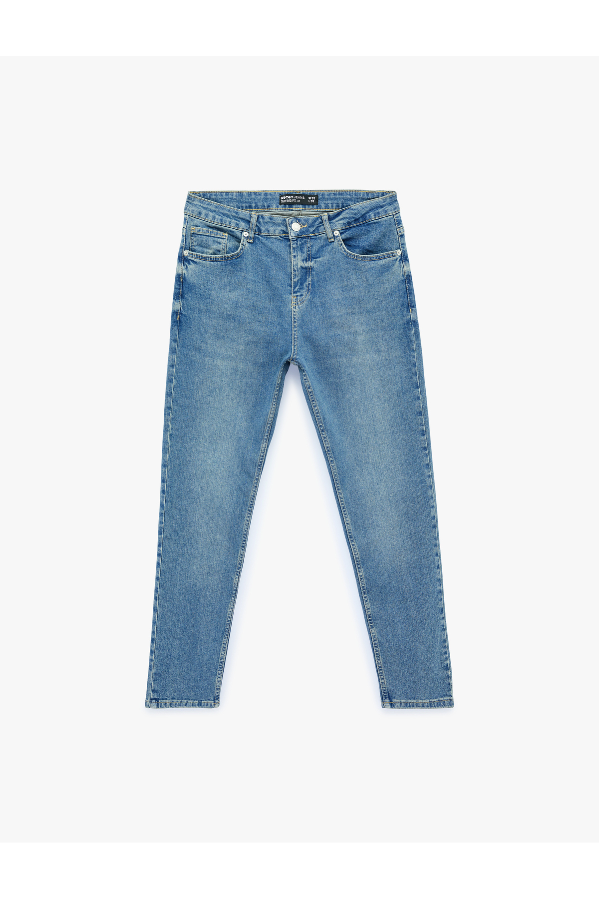Koton Regular Fit Normal Bel Cepli Tapered Jean Pantolon - Joe Jean görsel 5