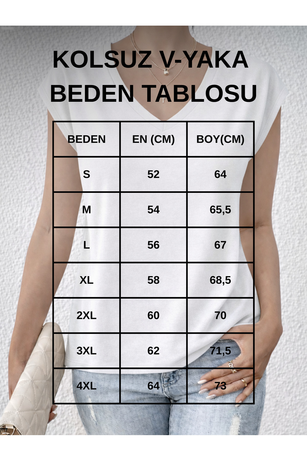 Deocept  Kadın V-Yaka Basic Baskısız Rahat Kalıp T-Shirt - Görsel 3
