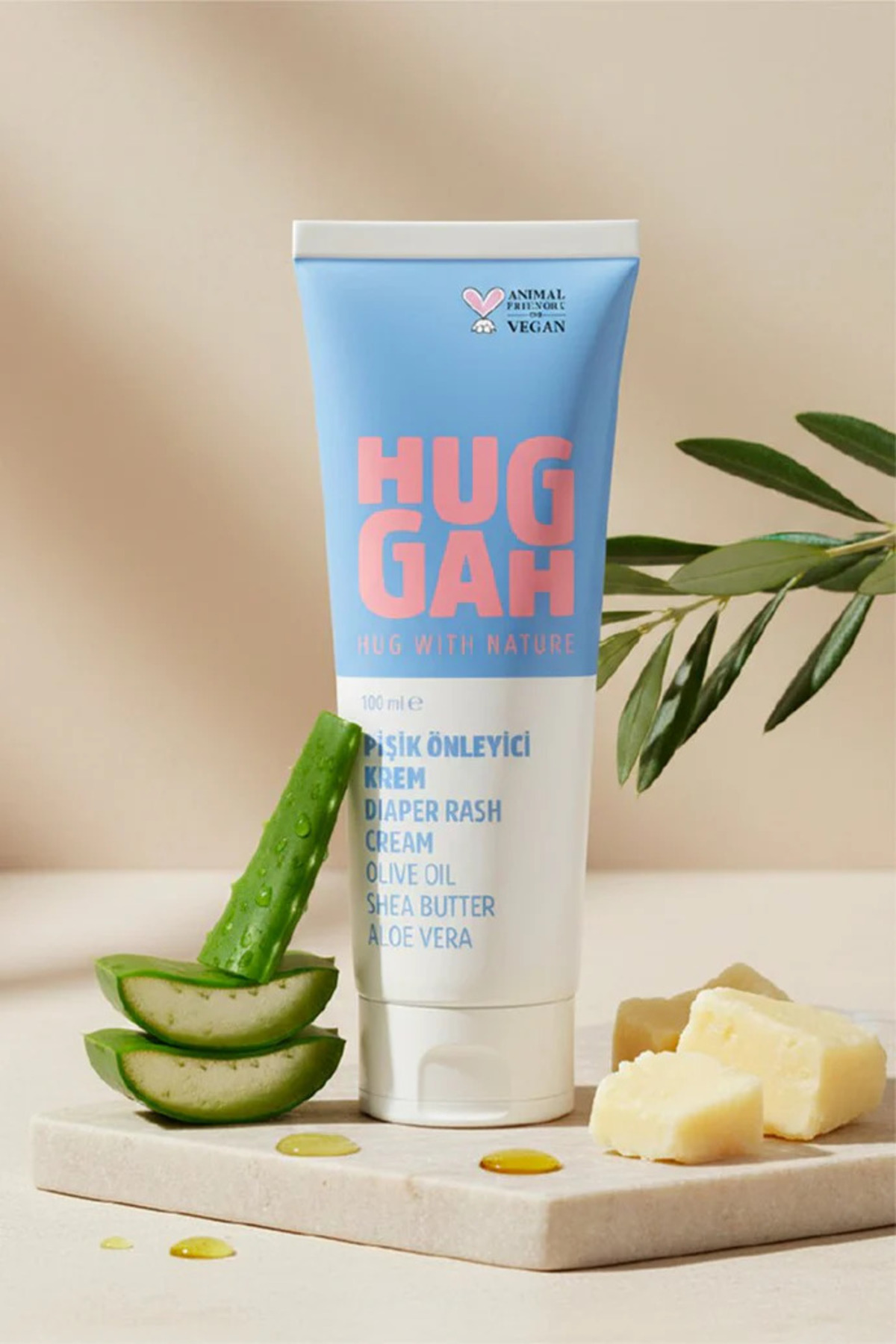 Huggah Organik Doğal Pişik Önleyici Bebek Bakım Kremi 100ml x 2 Adet fotoğrafı 2 (önizleme)