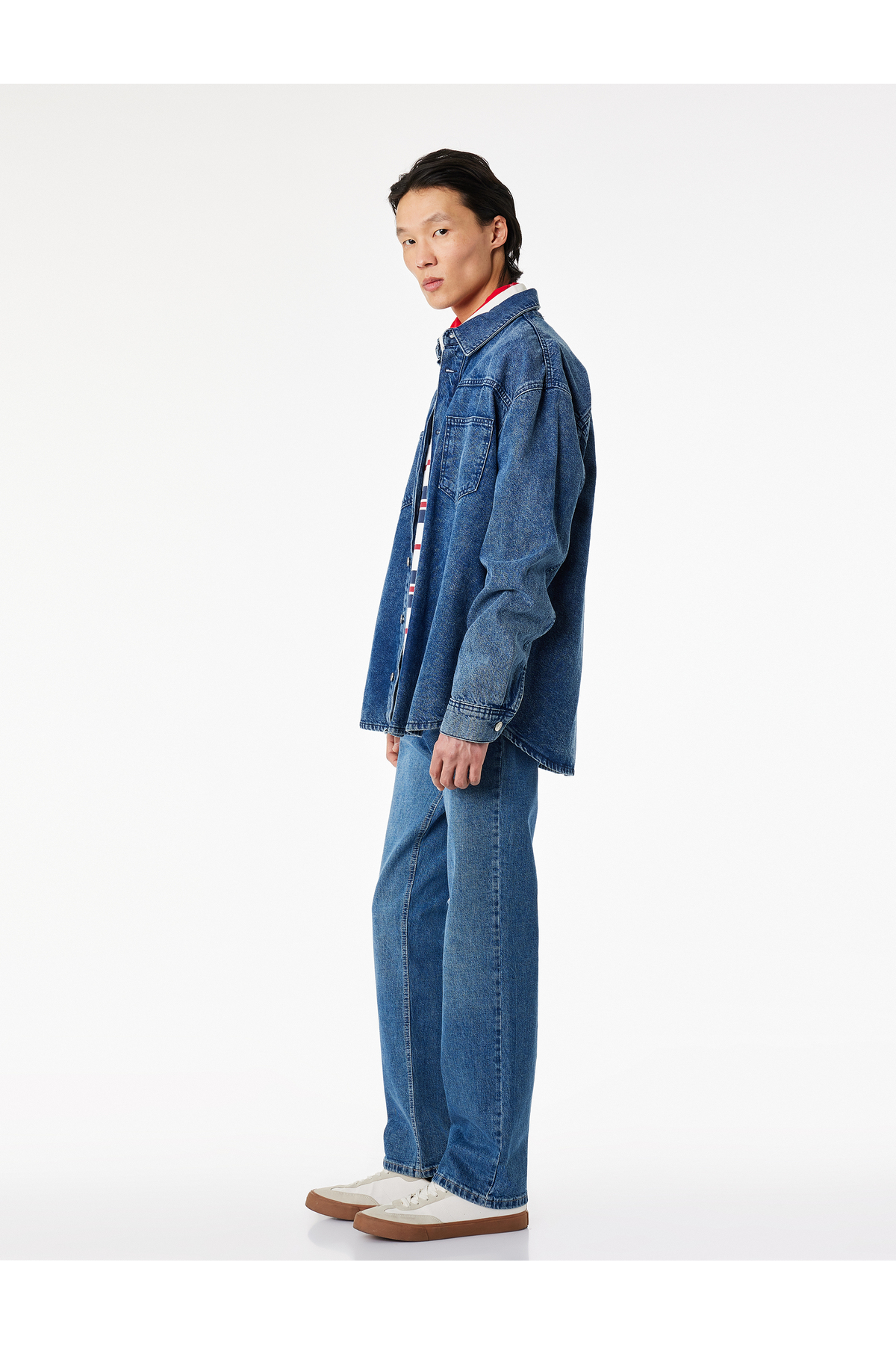 Koton Standart Bel Normal Bel Düz Paça Denim Pantolon - Mark Straight Jeans