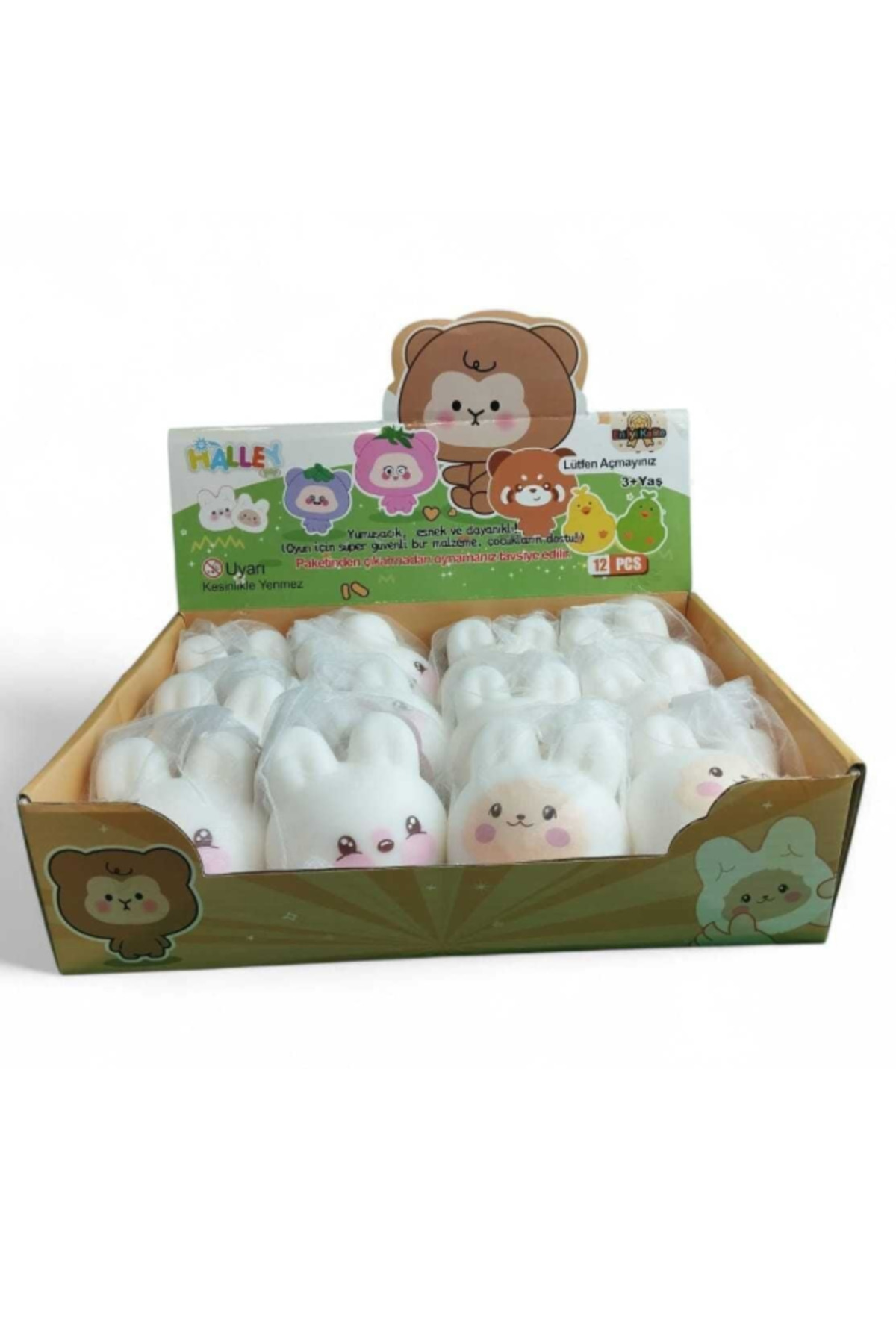Flower Toys Bebek Tavşan Sukuşi Yumuşak Stres Atıcı Eğlenceli