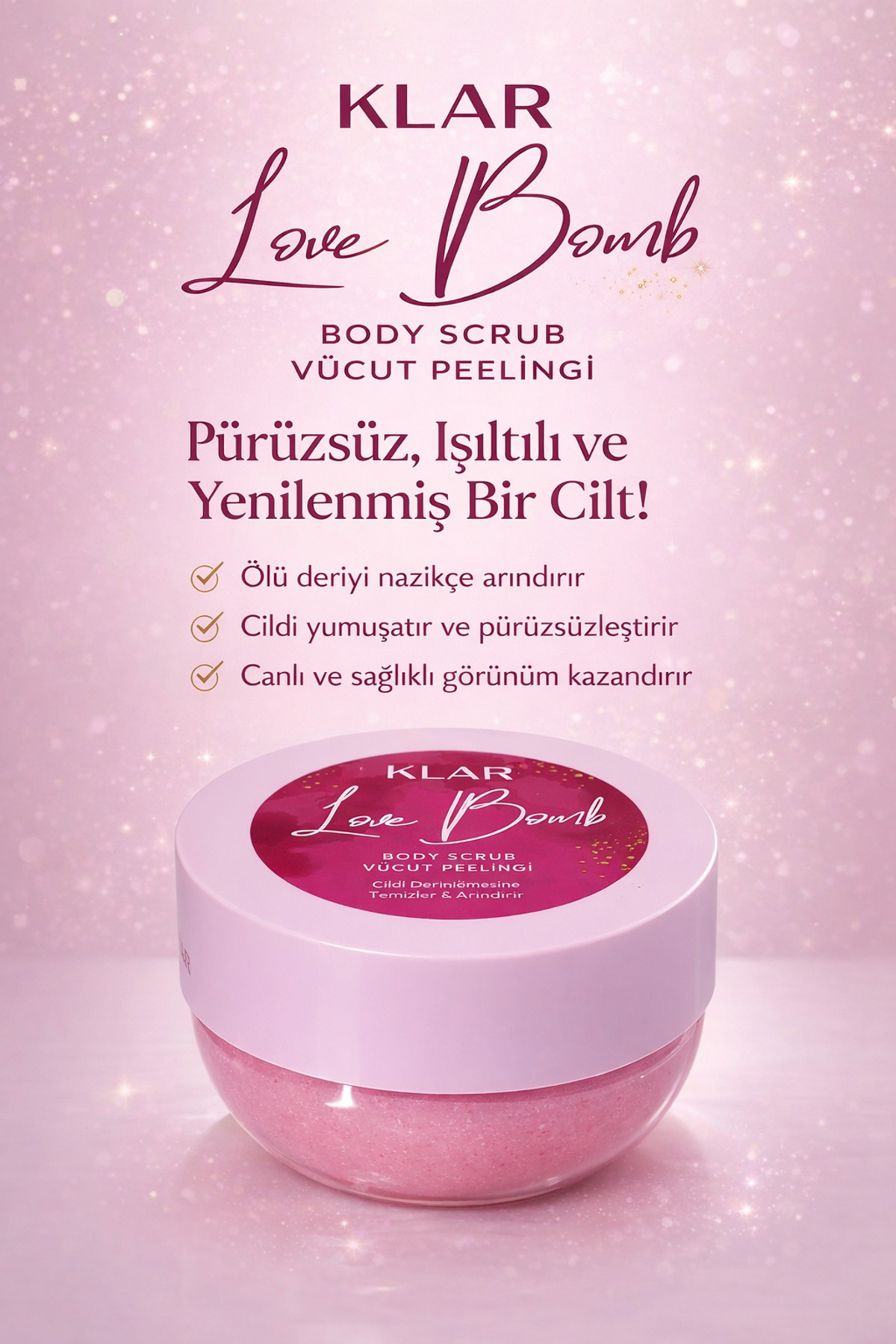 Klar Love Bomb Body Scrub Vücut Peelingi 220 ml — 8078876