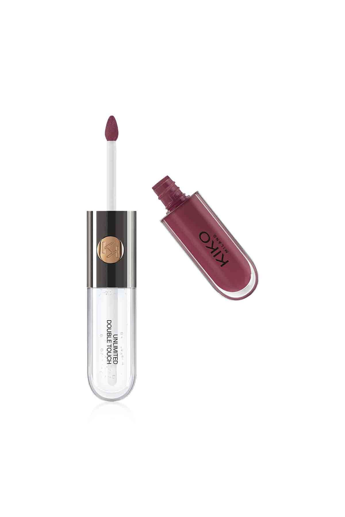 Kiko Unlimited Double Touch Lipstick Lip Gloss (121 Dark Rosy Chestnut)