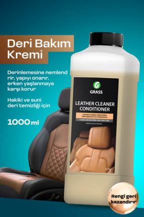 GRASS Deri Temizleyici & Bakım Kremi 1Lt - Oto Koltuk, Kanepe Ayakkabı Çanta ...