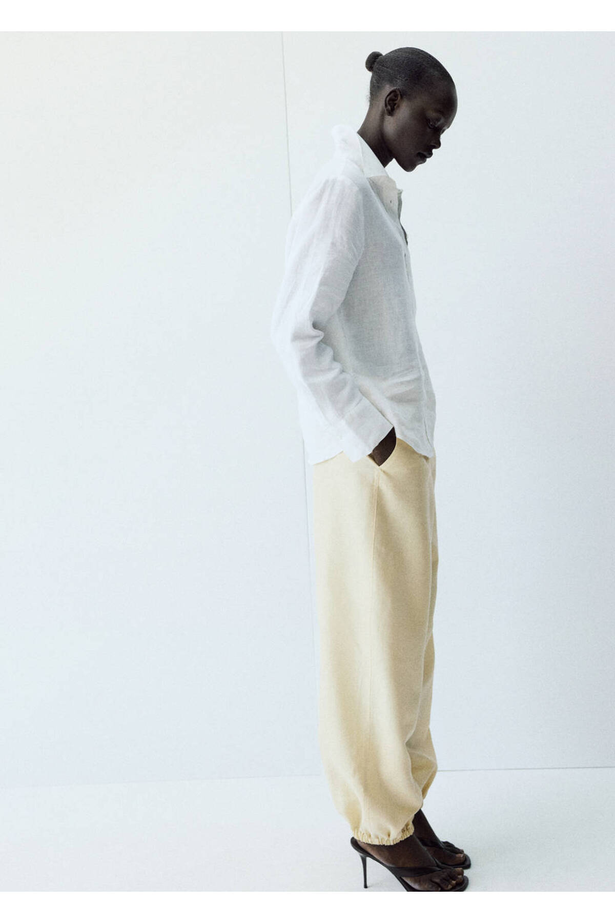 MANGO  Cepli keten gömlek - Görsel 2