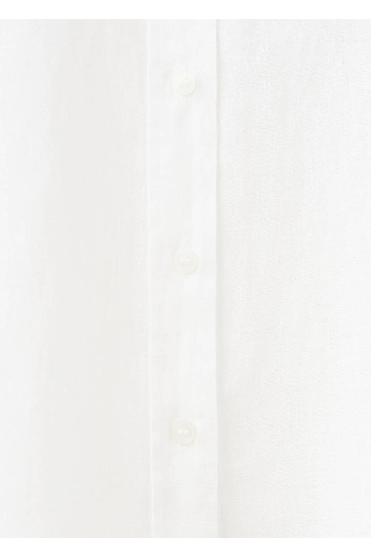 MANGO  Cepli keten gömlek - Görsel 5