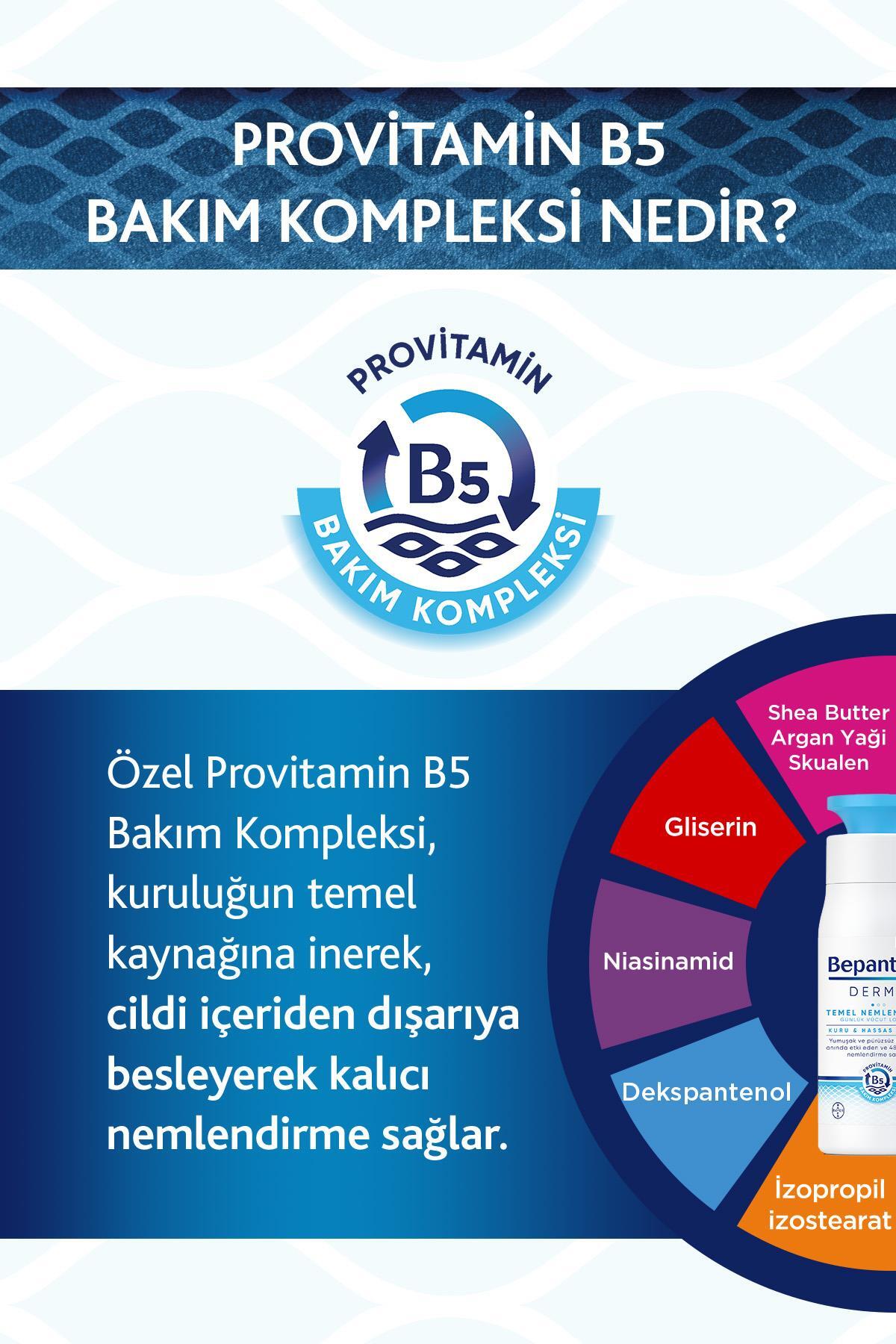 Derma Temel Nemlendirici Losyon 400 Ml Kuru, Hassas Ciltler, Günlük Yoğun Nemlendirici — 08699546485260 — تصویر 3 از 5