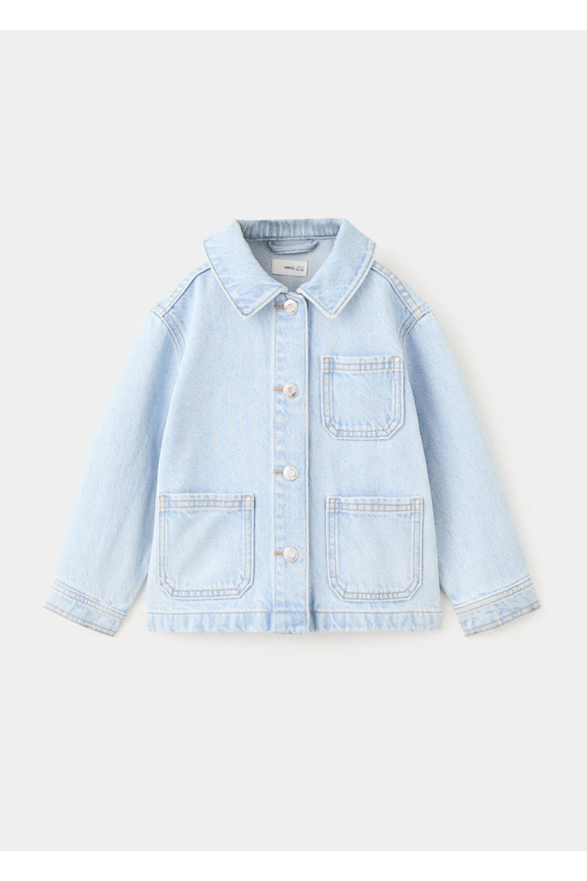 MANGO Baby Kürk yakalı denim mont fotoğrafı 2 (önizleme)