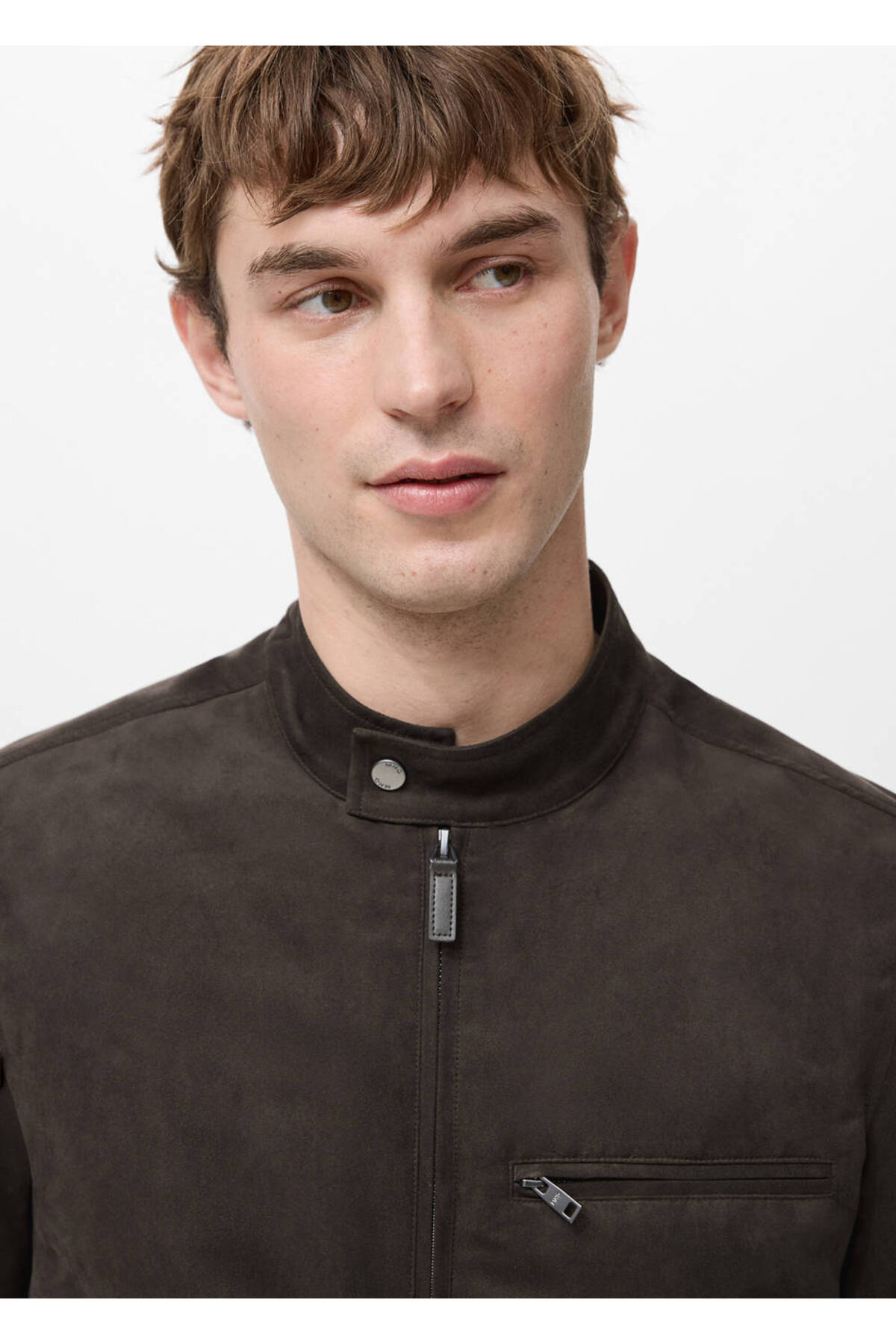 MANGO Man  Suni süet biker ceket - Görsel 6