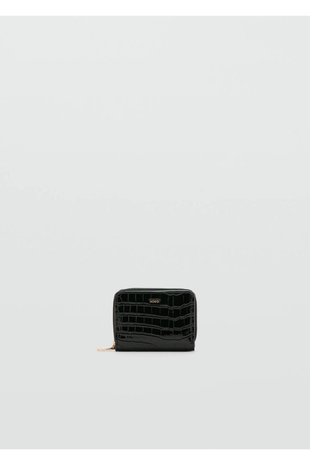 MANGO  Orta boy parlak parlak timsah derisi görünümlü cüzdan - Görsel 2