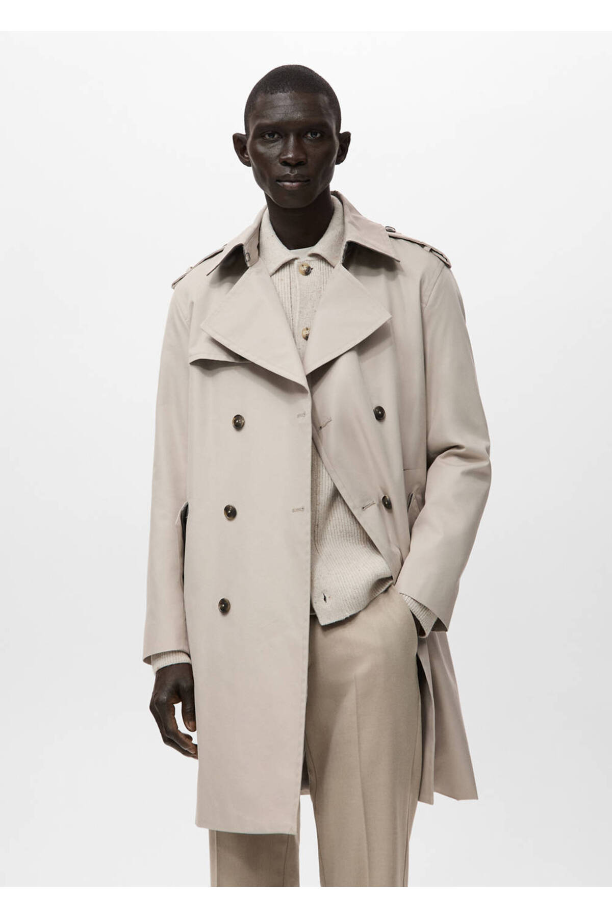 MANGO Man  Kemerli su itici trençkot