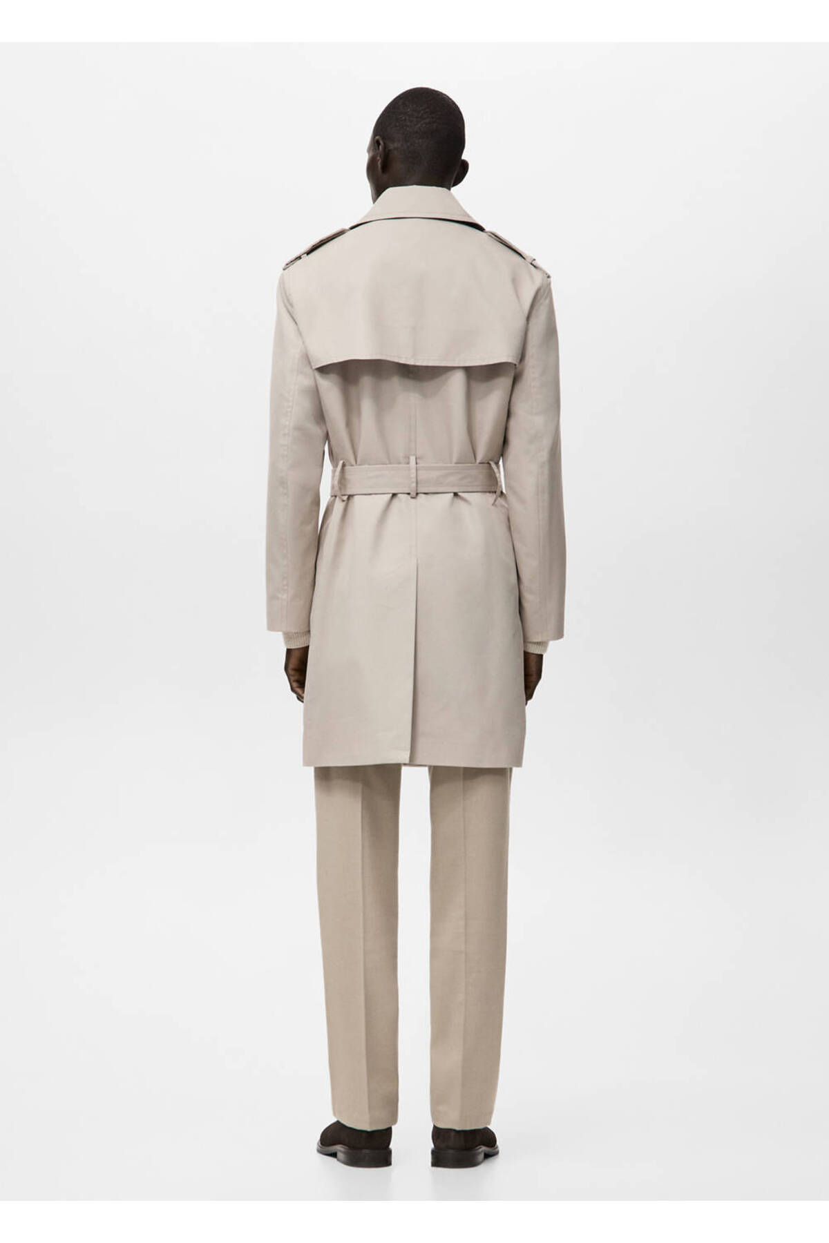 MANGO Man  Kemerli su itici trençkot - Görsel 4