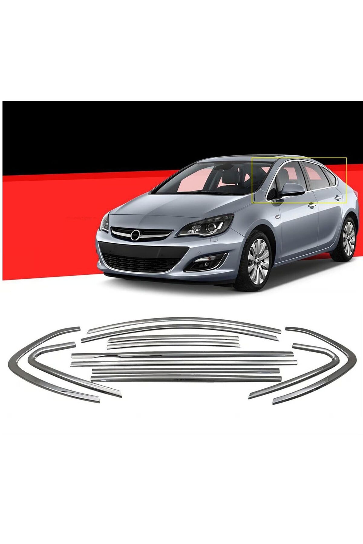 Genel Markalar AUTOGP Opel astra j cam çerçevesi kenar çıtası krom