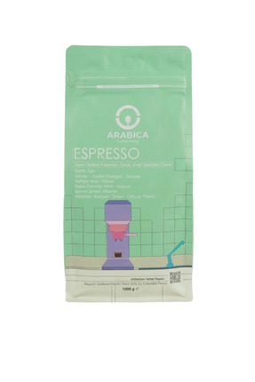 ARABICA COFFEE HOUSE Espresso Kahve 1 kg Çekirdek Taze Kavrulmuş