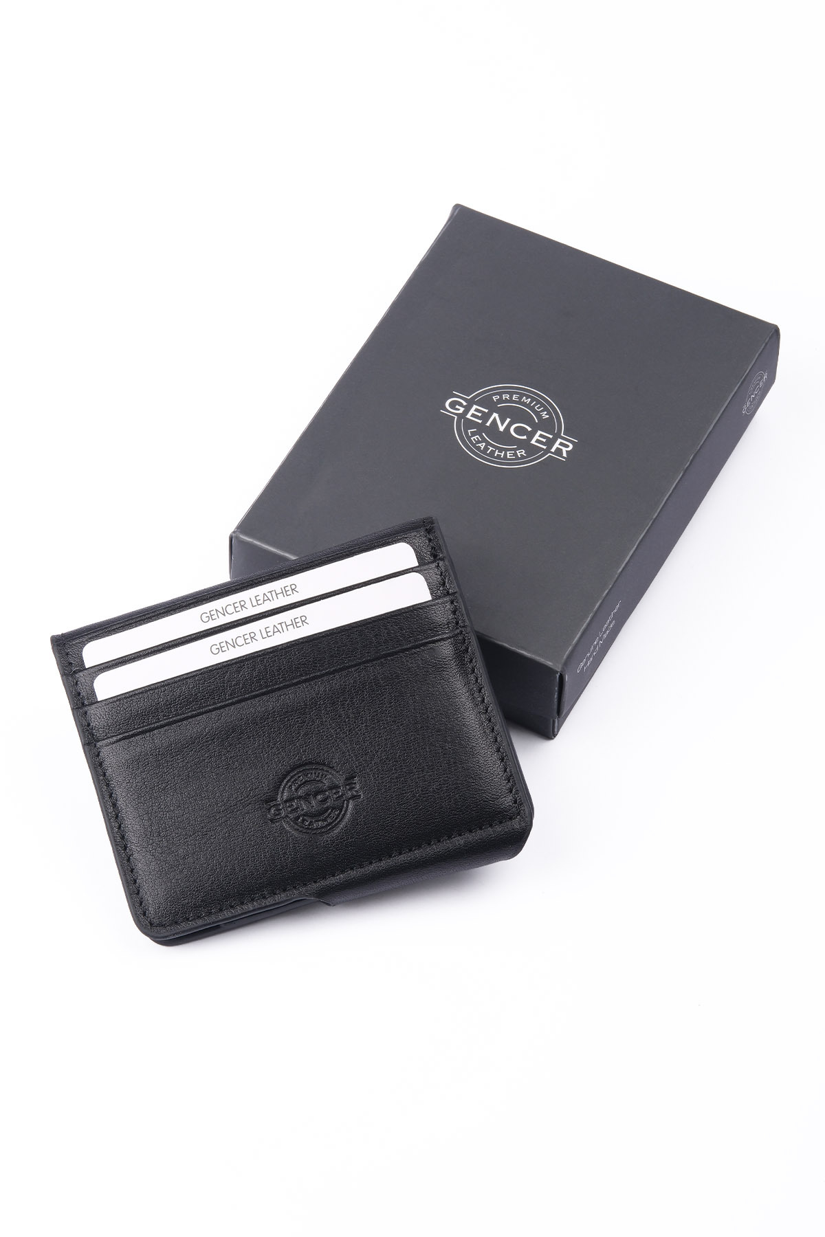 GENCER LEATHER HAKİKİ DERİ KARTLIK MIKNATISLI SİYAH