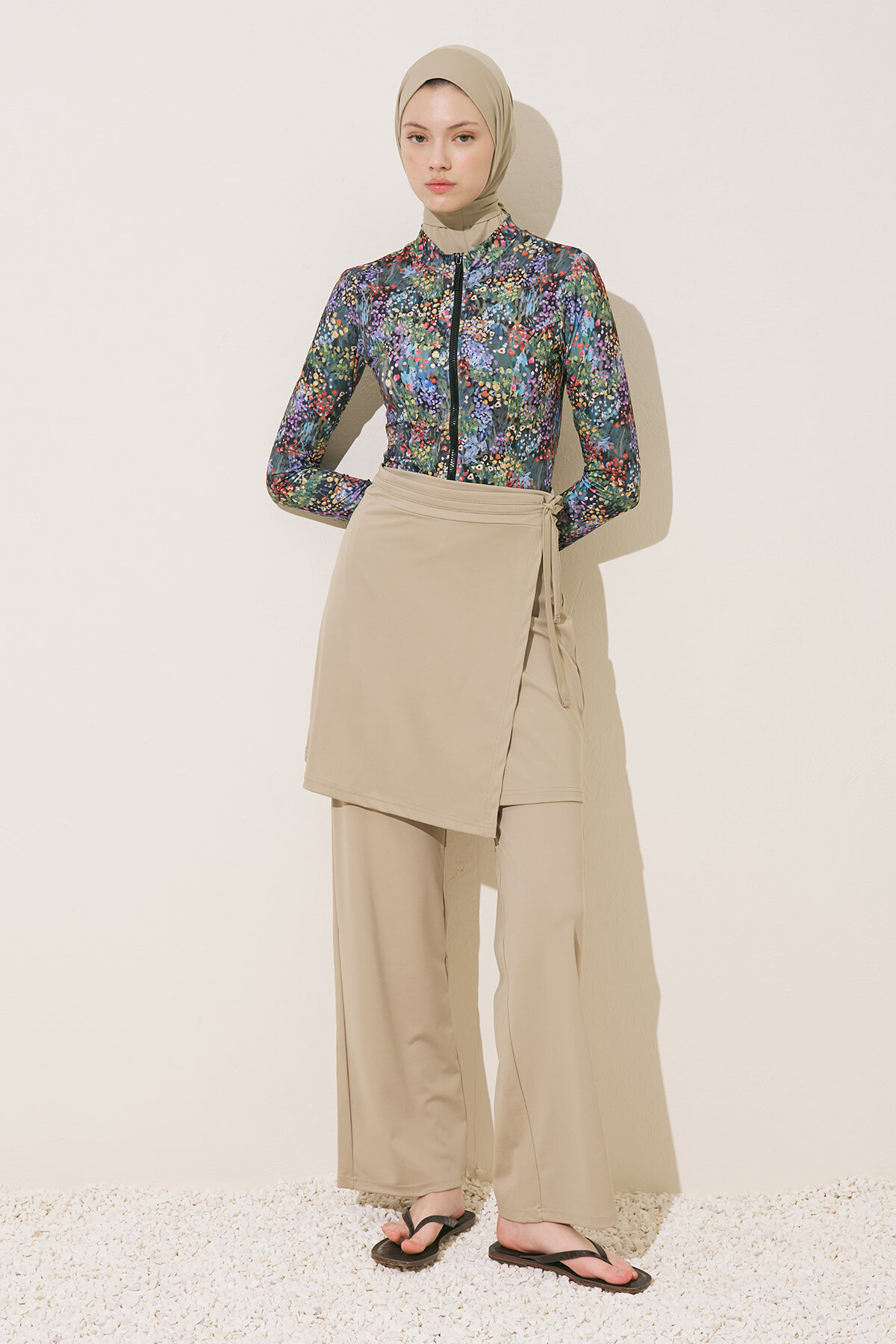 ANVELOP CLOSED SWIMSUIT SKIRT GREEN