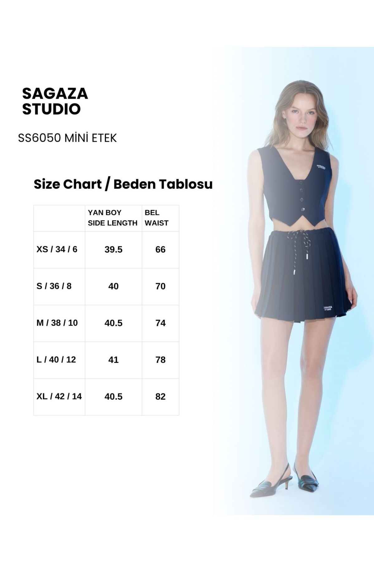 Sagaza Studio SS6050 Eva Pileli Etek görsel 7