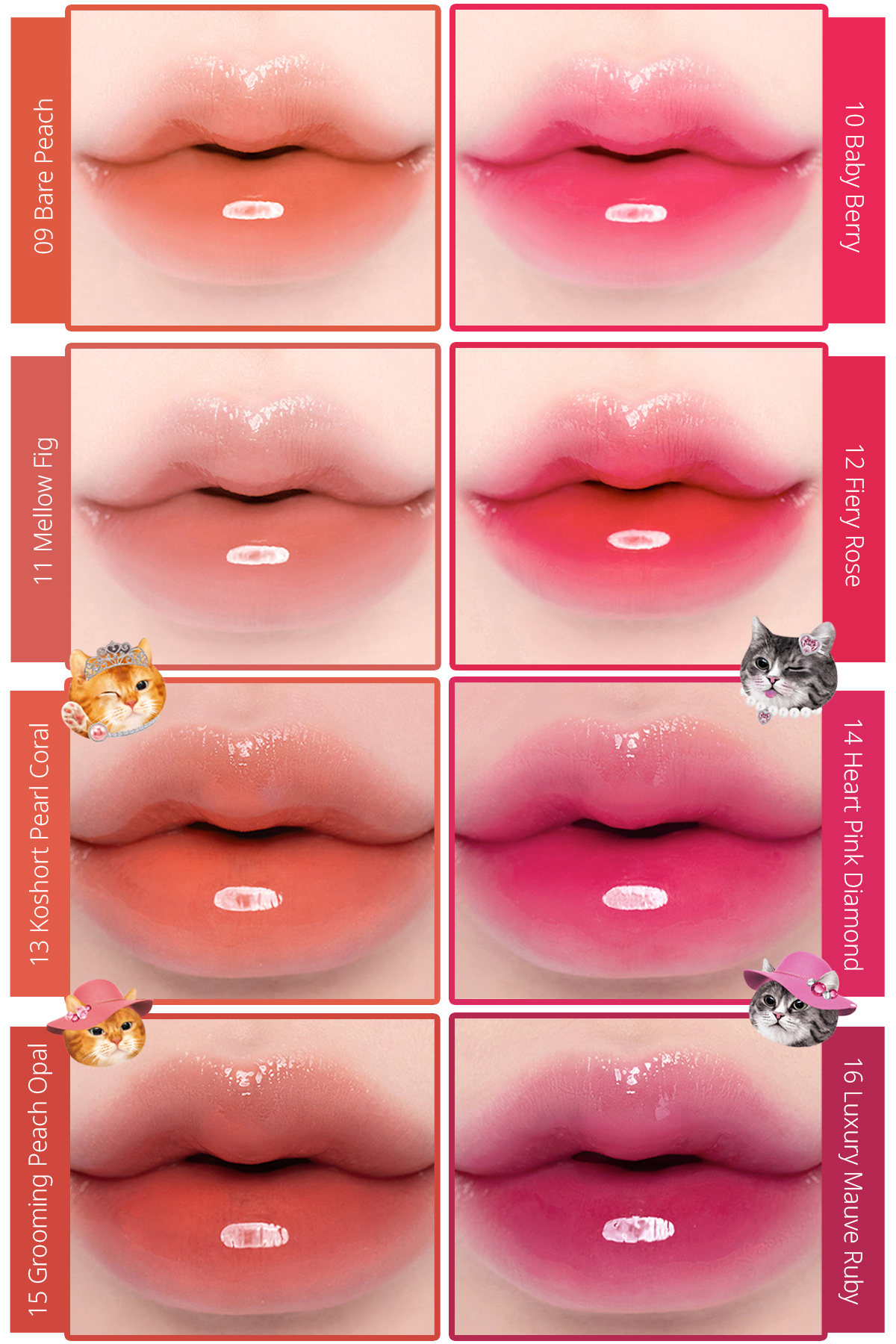 رنگ براق غلیظ غیر چسبنده CLIO Crystal Glam Tint CLIO Crystal Glam Tint (28 عدد گیلاس خشک) — قرمز 111125 — تصویر 6 از 9