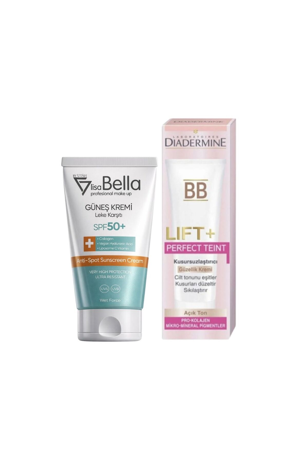 DUY By Utah Lisa Bella 50 ml Leke Karşıtı Güneş Kremi SPF 50+ Diadermine Lift+ BB Krem Kusursuzlaştırıcı — DUYSET310326SUNCRM22