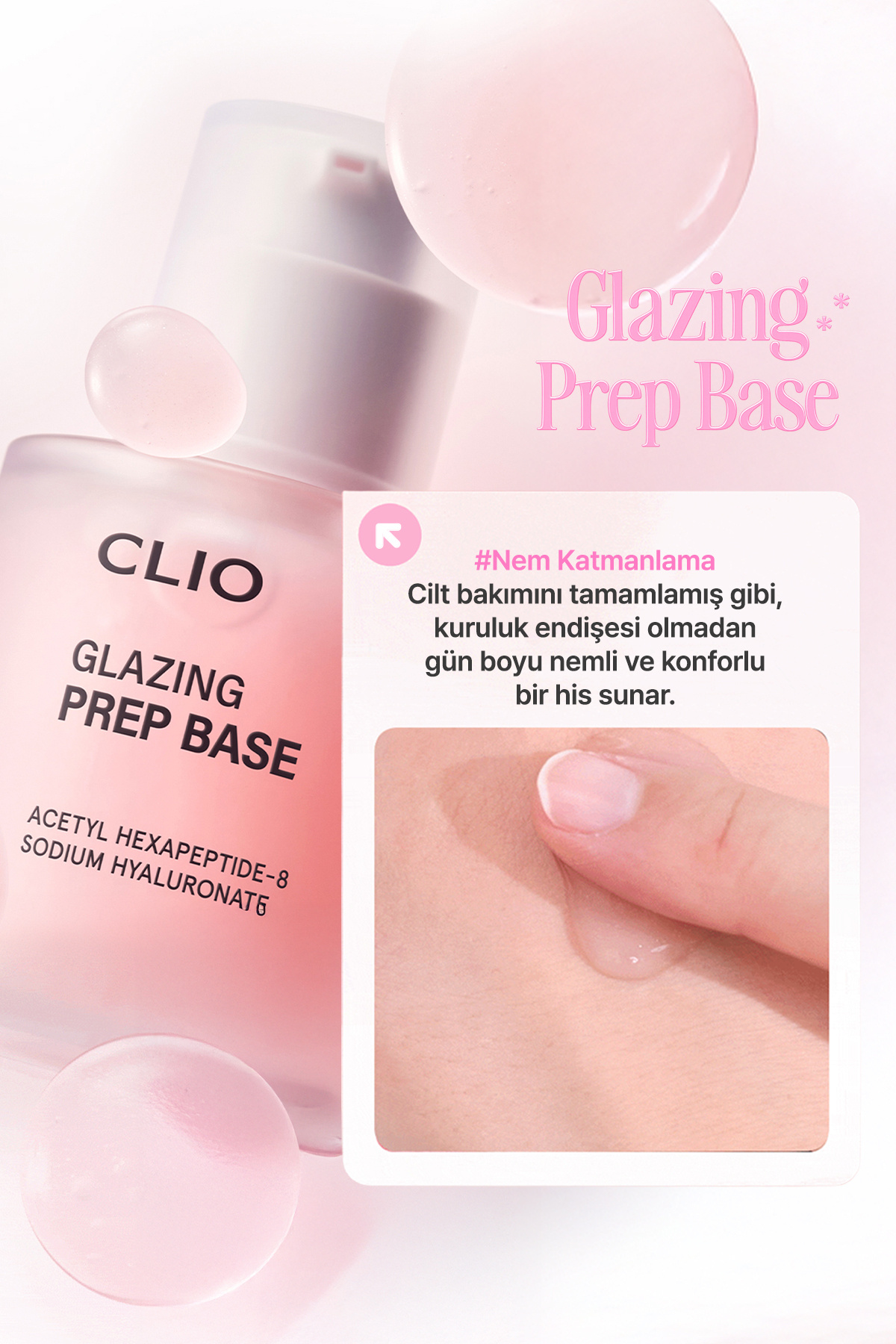 Skualane, Peptit İçeren Nem Serumu Dokulu Pürüzsüzleştirici Makyaj Bazı Glazing Prep Base — صورتی 9061 — تصویر 7 از 9
