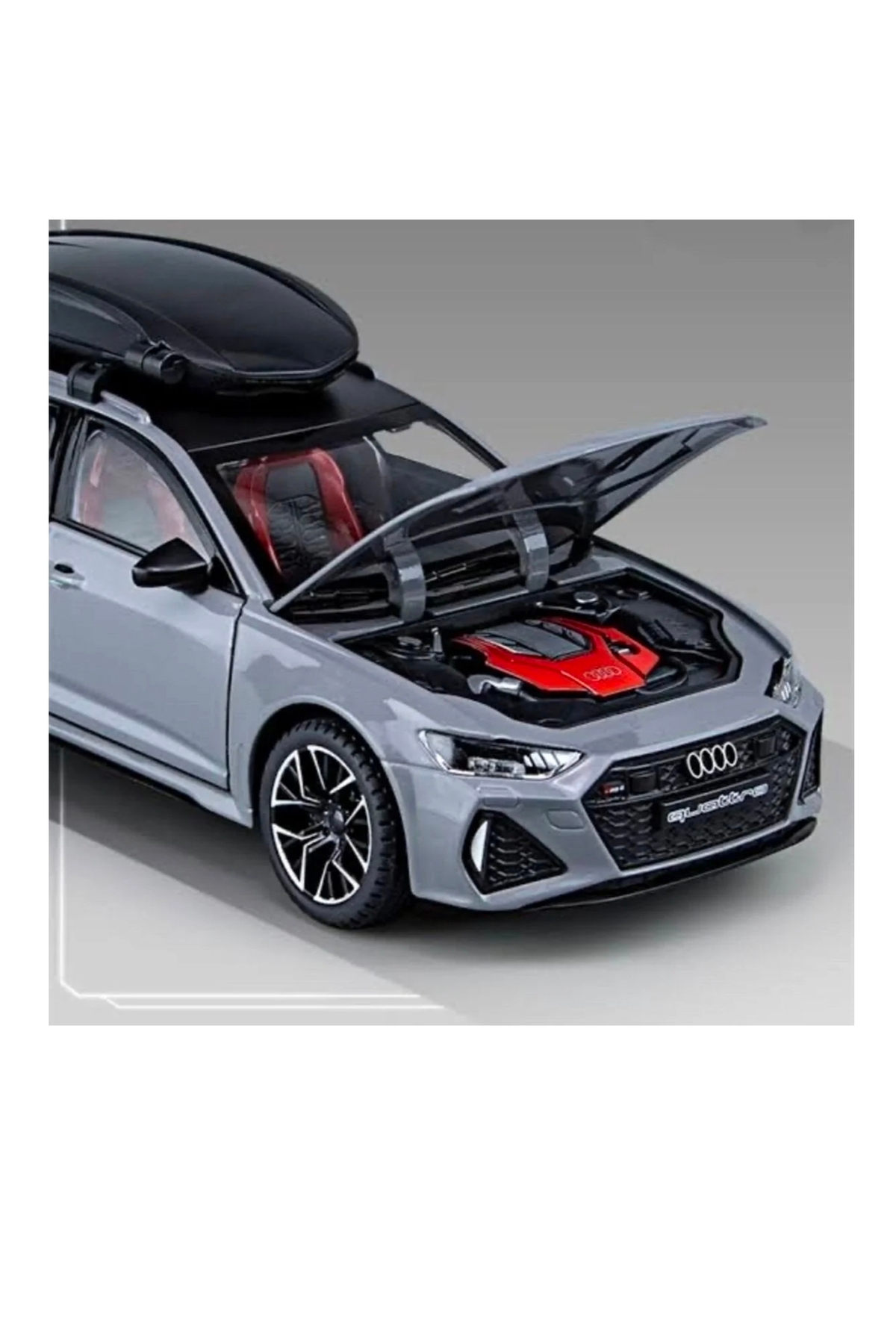 Z1 Home Audi Rs6 Metal Maket Araba 1:24 Gri Birebir Wagon 21cm uzunluğunda fotoğrafı 4 (önizleme)