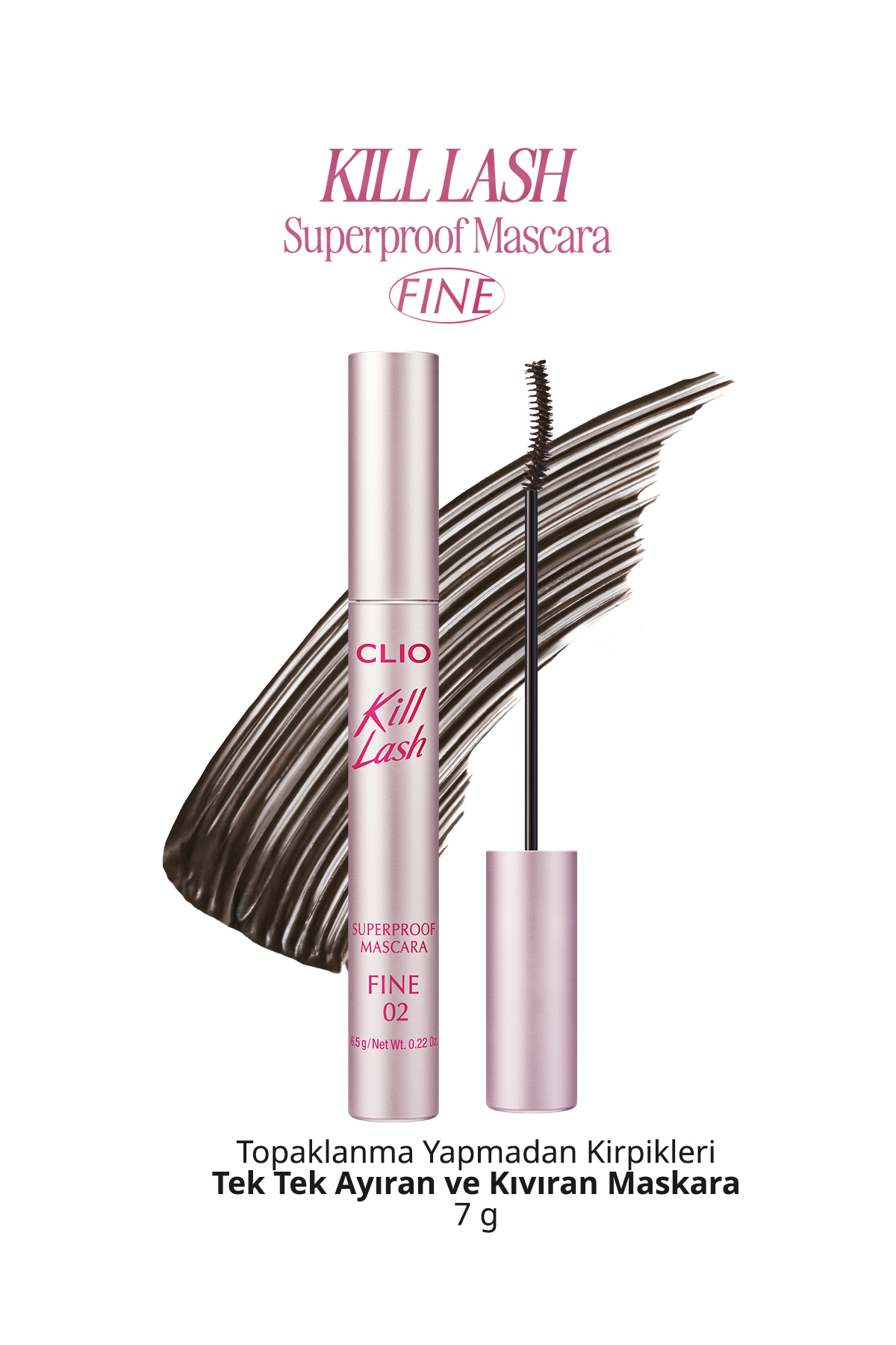 CLIO Kirpikleri Tek Tek Ayırıp Kıvıran Maskara Kill Lash Superproof Mascara Fine 02 Mousse Brown - Fiyatı, Yorumları