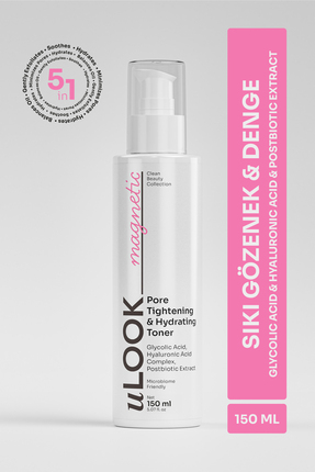 uLOOK Gözenek Sıkılaştırıcı & Nemlendirici Tonik 150 ml – Glikolik & Hyaluron...