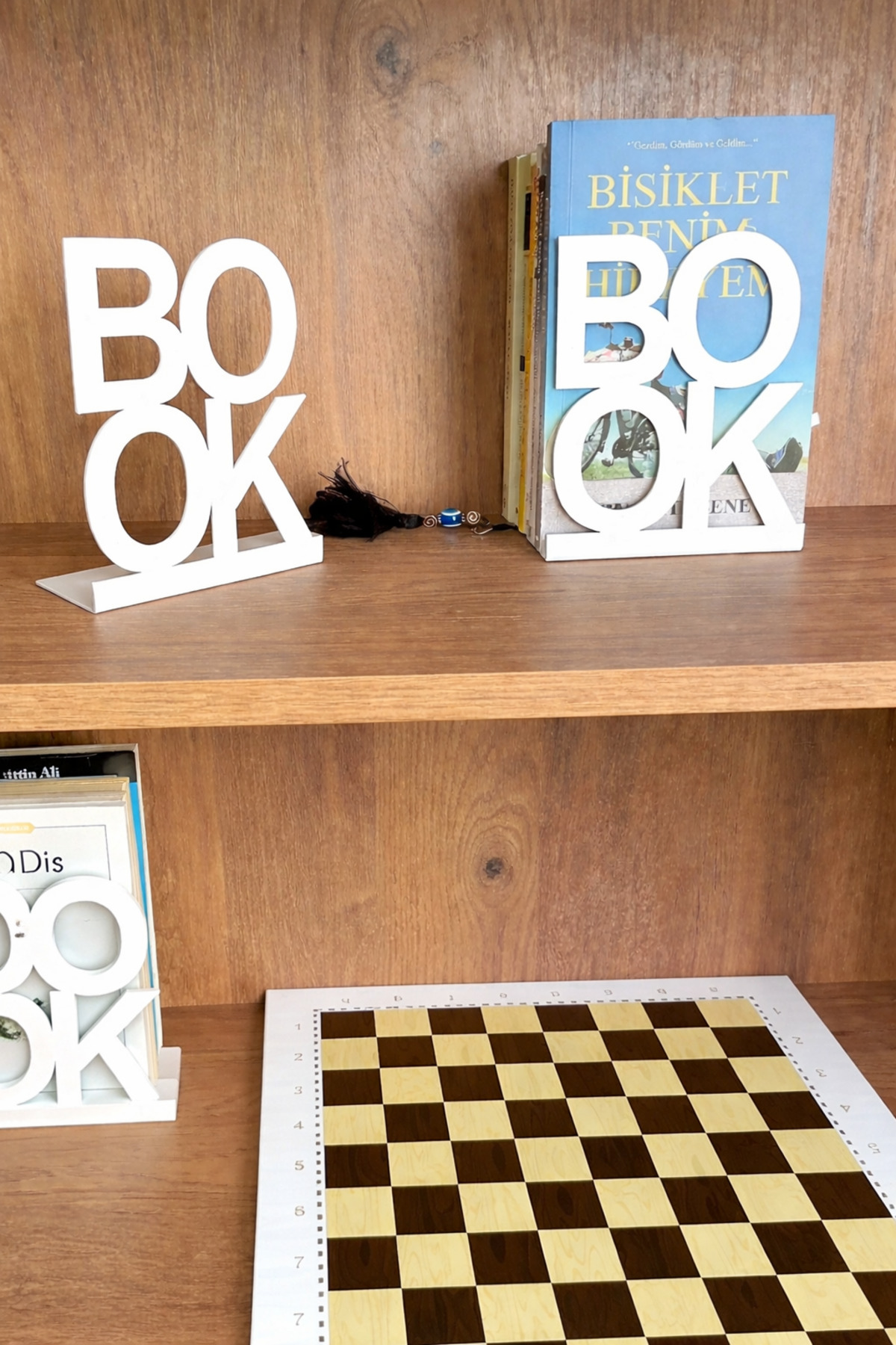 2 ❤️ White ❤️ Book Written Book Holders Book Support Book Organizer