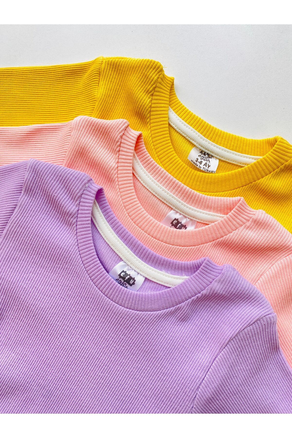 EFU BABY 3'lü %100 Pamuklu Uzun Kol Bebek Body Pantolon Takım fotoğrafı 4 (önizleme)