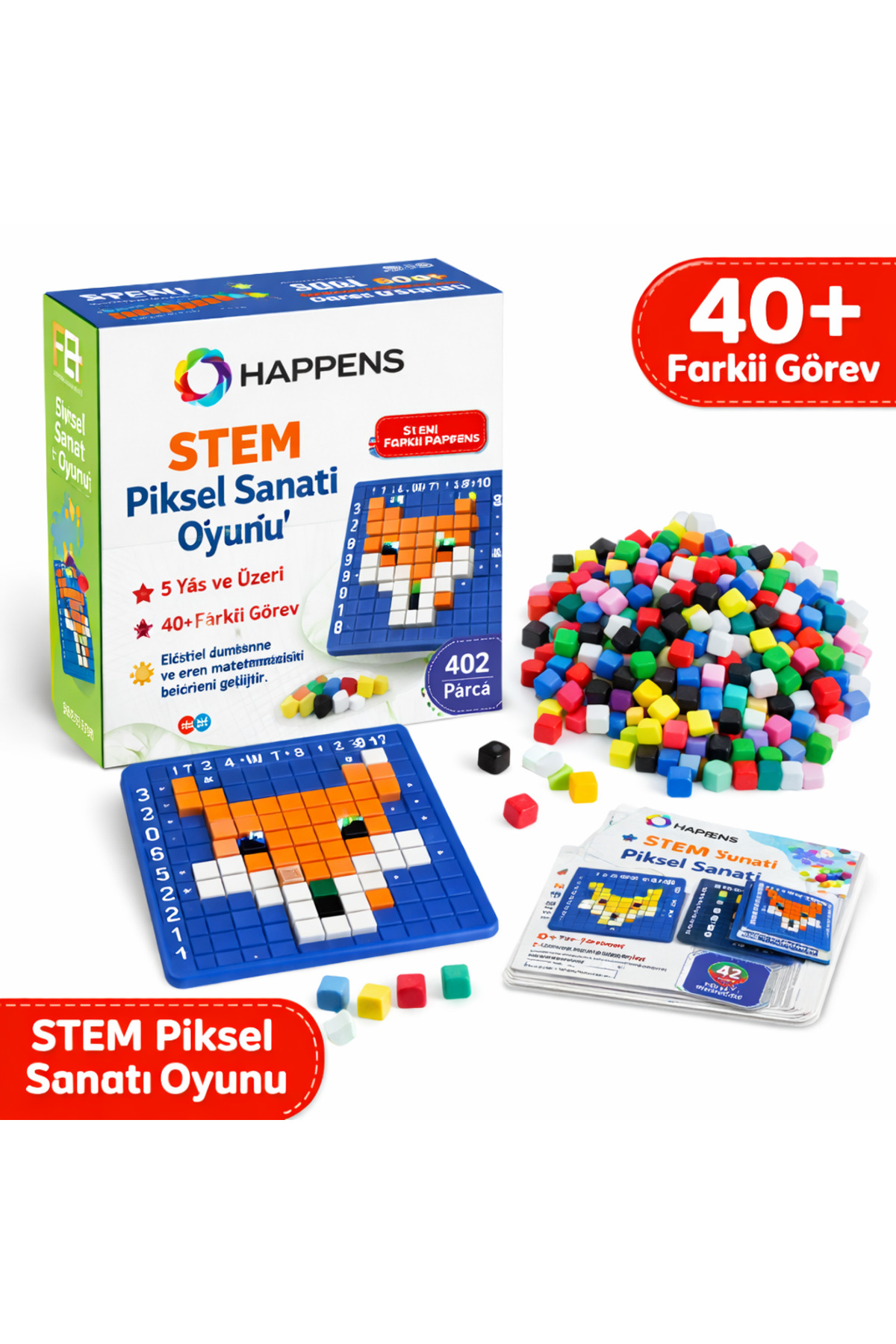 HAPPENS Kodlama oyunu 402 Parça Eğitici Zeka Oyunu – Çocuklar İçin Puzzle shape Oyuncak fotoğrafı 6 (önizleme)