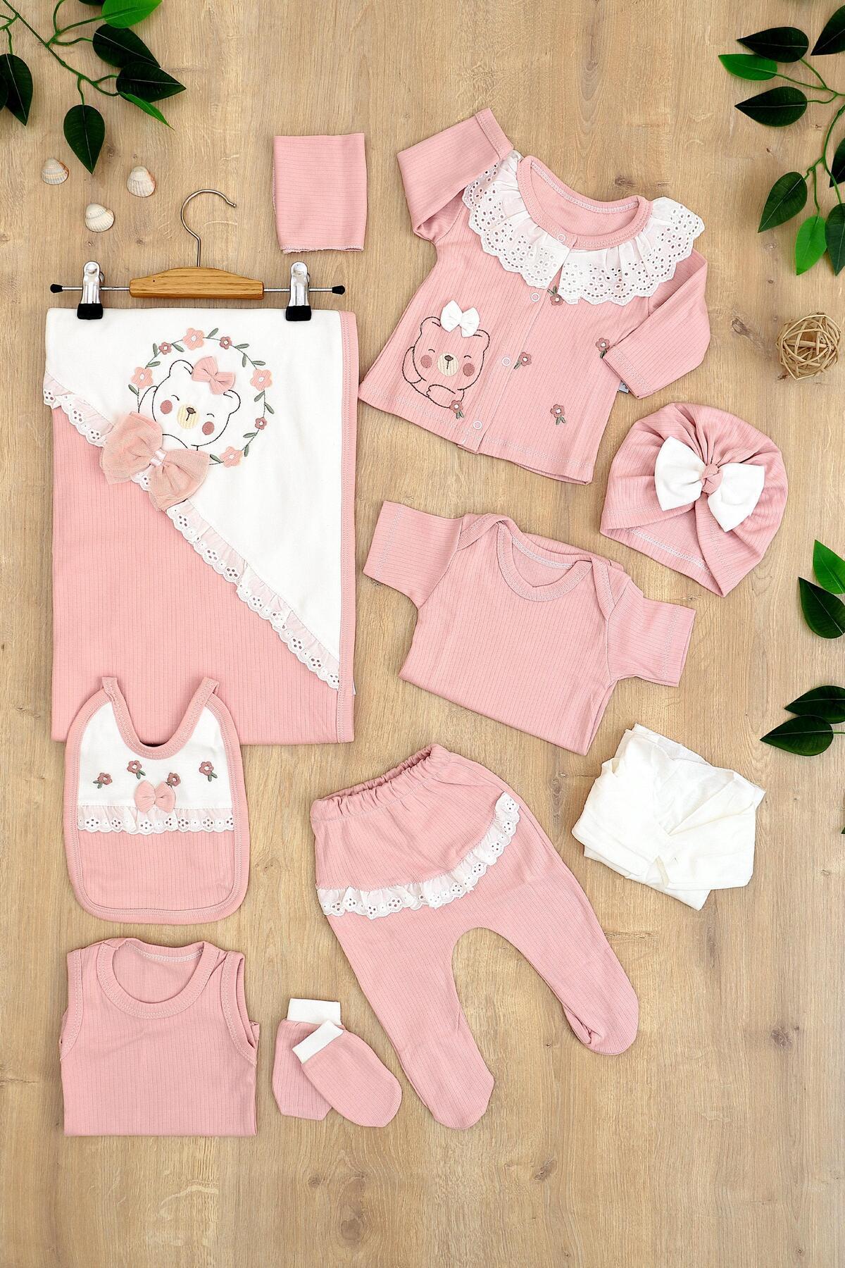 Sitilin Kız Bebek Hastane Çıkışı 10 Yenidoğan Set STL6743 fotoğrafı 2 (önizleme)