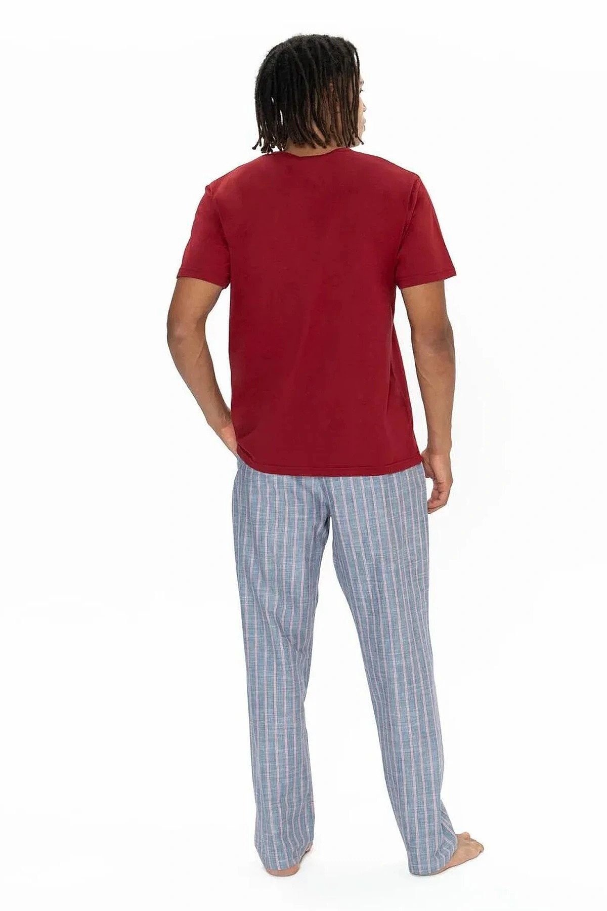 ست پیژامه و لباس خواب مردانه یقه گرد | یو اس پولو U.S. Polo Assn. USP18915 TR - تصویر 4