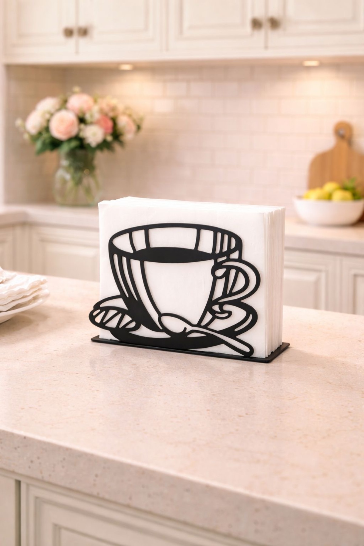 Black Coffee Cup Napkin Holder Metal Napkin Paper Napkin Cafe Home