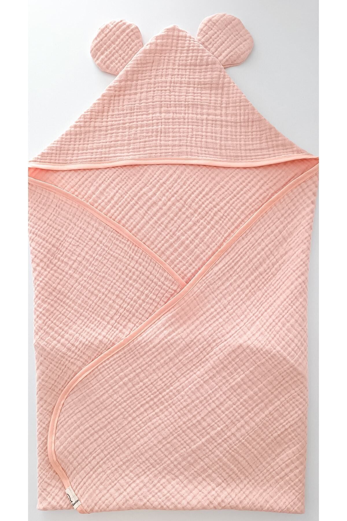 O&G Collection Pudra %100 Pamuklu Organik 4 Katlı Multi Müslin Bebek - Çocuk Havlu / Bornoz / Deniz fotoğrafı 3 (önizleme)