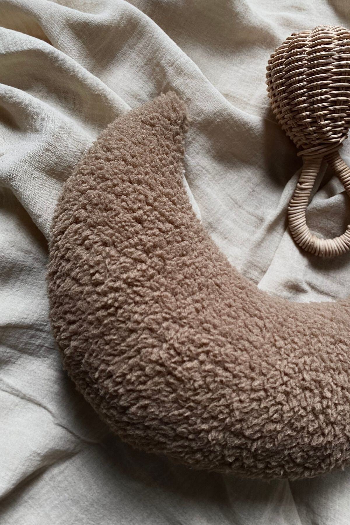 vivimade Teddy Moon Ay Yastık Bebek Çocuk Odası Kahverengi fotoğrafı 4 (önizleme)