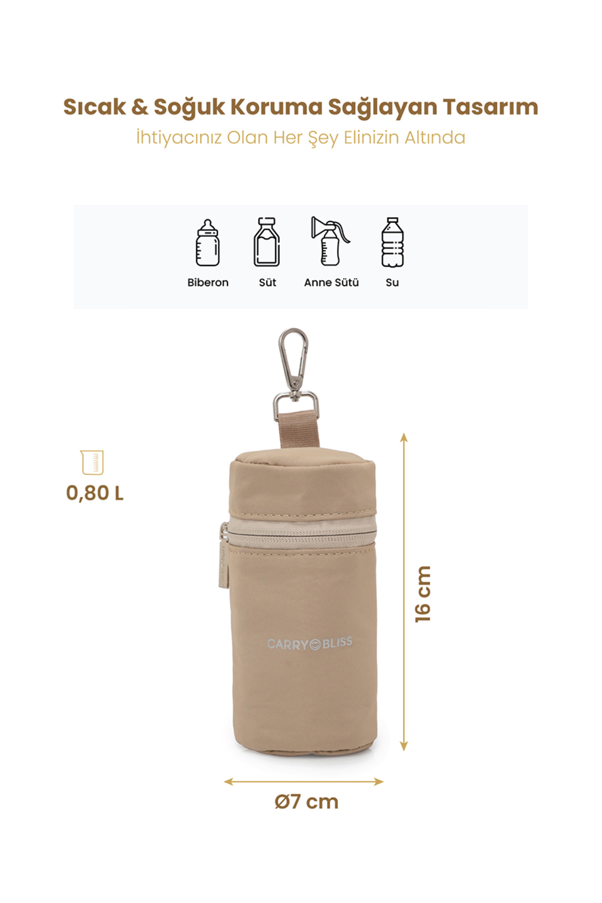 carry bliss Mini MilkMate Isı Yalıtımlı Termal Biberon ve Anne Sütü Taşıma Çantası fotoğrafı 2 (önizleme)