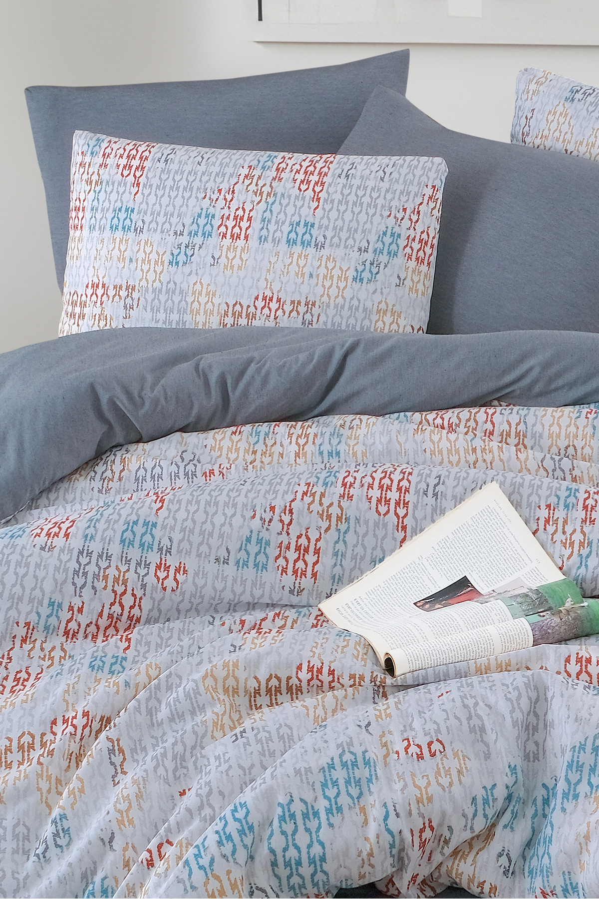 MyStory Home Lastikli Çarşaflı Çift Kişilik Nevresim Takımı Maps fotoğrafı 4 (önizleme)