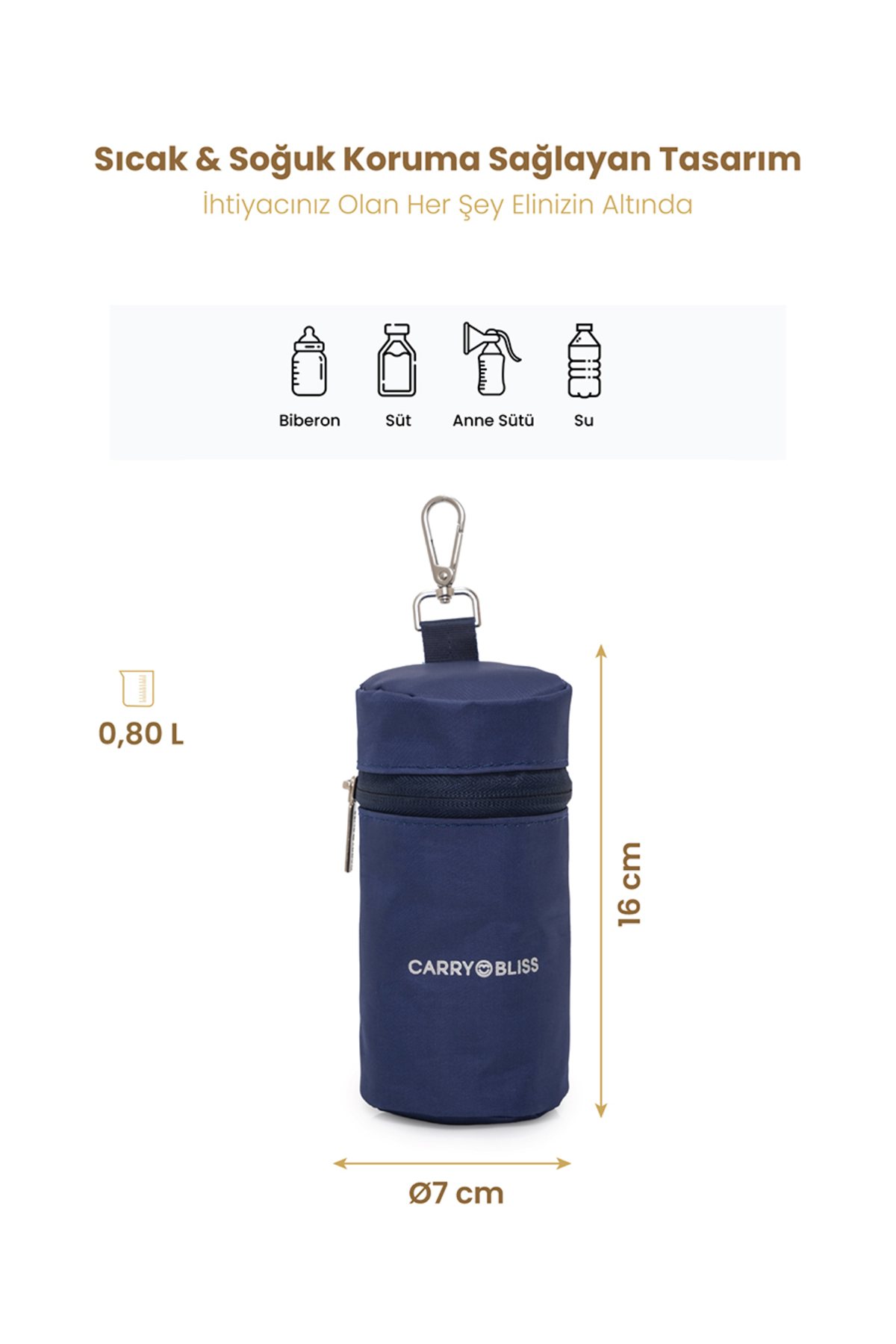 carry bliss Mini MilkMate Isı Yalıtımlı Termal Biberon ve Anne Sütü Taşıma Çantası fotoğrafı 2 (önizleme)