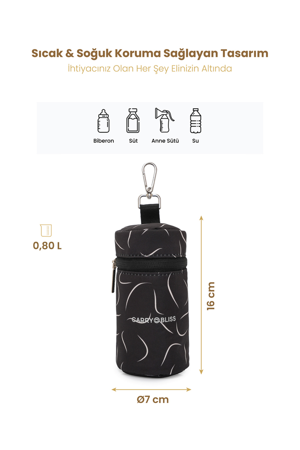 carry bliss Mini MilkMate Isı Yalıtımlı Termal Biberon ve Anne Sütü Taşıma Çantası fotoğrafı 2 (önizleme)