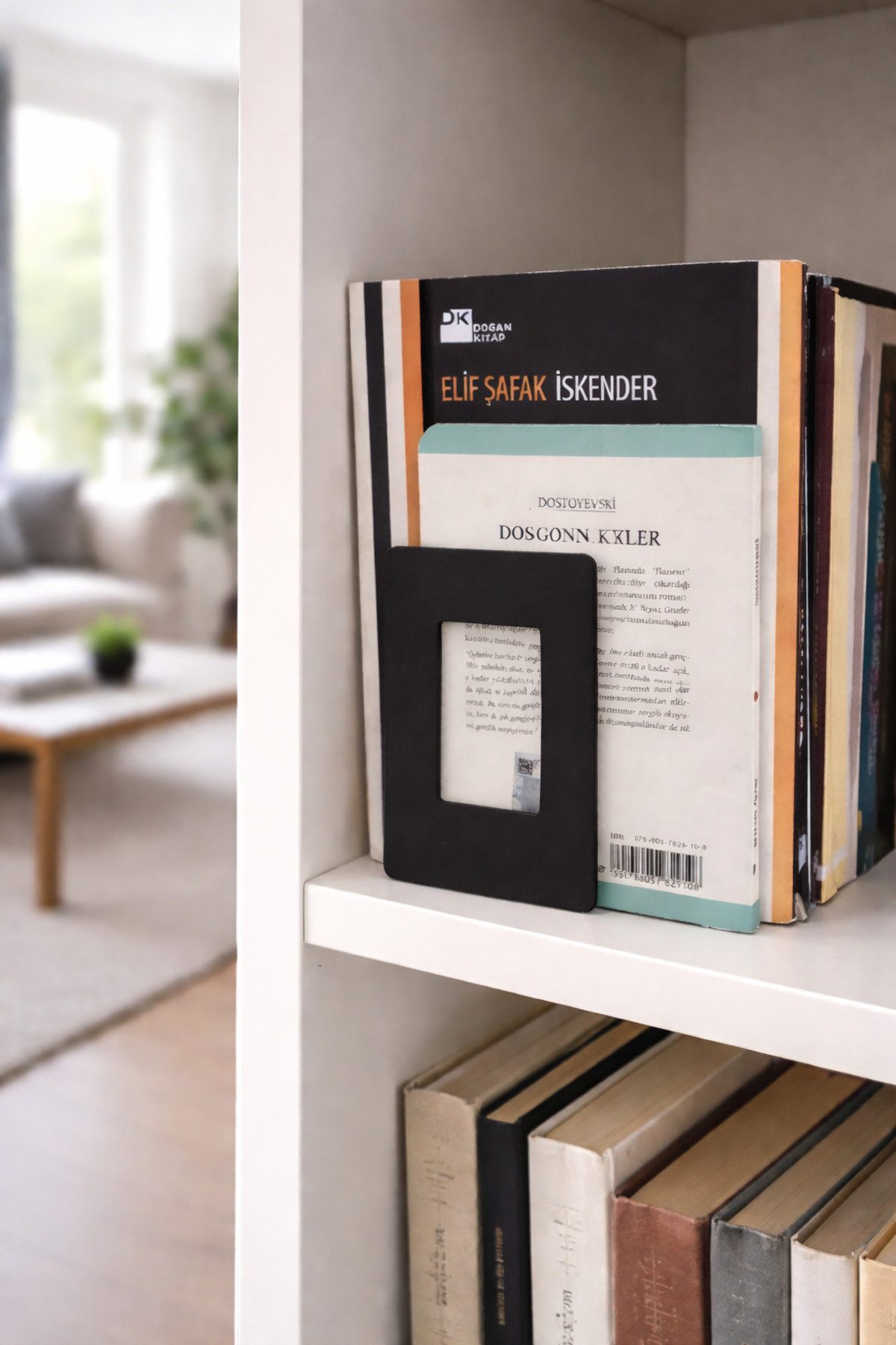 2Pcs ❤️ Black ❤️ Rectangle Modern ❤️Book Holder Book Support Metal Bookshelf Home Office